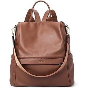 Women Backpack Purse Fashion Leather Brown